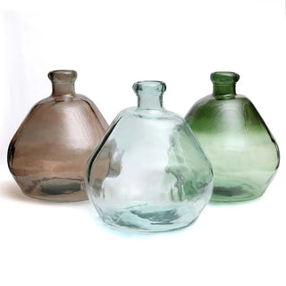 Bazar Bizar Living – Bolai Vase aus recyceltem Glas (H 50 cm, Ø 45 cm)