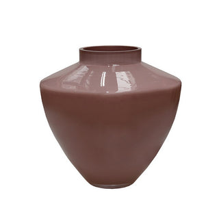 Glasvase  mundgeblasenes Kagera Pastellrosa