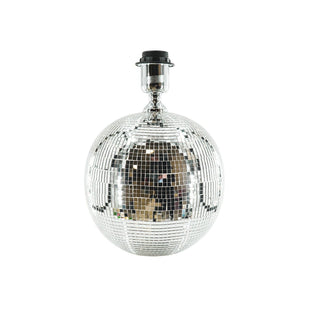Lampe - Tischlampen -Disco -Kugel - Glas - Silber - 20x20x20 cm