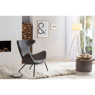 Relaxsessel Teddyfell grau