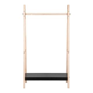Kleiderständer aus Naturholz und MDF in Schwarz – House Nordic