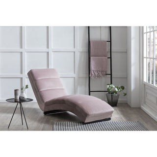 Chaiselongue rose Samt