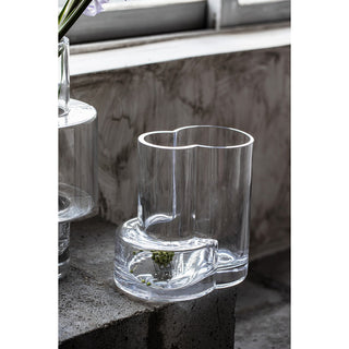 constructivist style modern vase, top design, FUSIO 25 clear glass