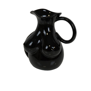 Vase - Brustkrug - Keramik - Schwarz - 6,5x11x18cm