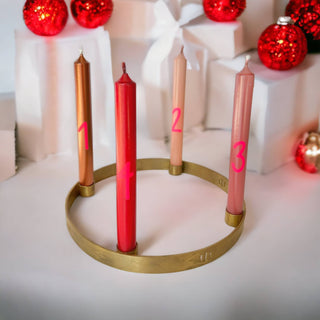 Stabkerzen Adventskranz mit Zahlen Grafiklichter