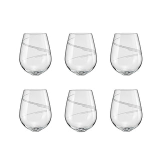Aulica Wassergläser Elina – 6er-Set | 300 ml Gläser | Stylische Trinkgläser aus Glas | Spülmaschinengeeignet