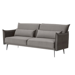 Sofa 3-Sitzer - Samt - Grau