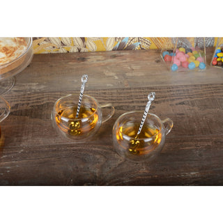 Teetassen „Double Wall Round“ mit Griff – 2er-Set à 270 ml | Aulica