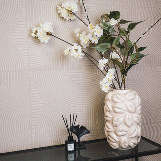 Vase - Kisses - Keramik - Beige - 17x17x27cm