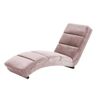 Chaiselongue rose Samt