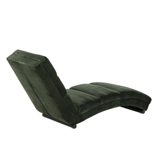 Chaiselongue waldgrün Samt