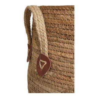 Korb "Aosta" aus Bananenblätter rund 2er Set