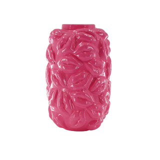 Vase "Kussmund" Keramik neon pink 17x17x27cm