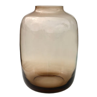 Glasvase Artic Taupe – Edle Vase Ø17 x H24 cm