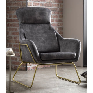 Relaxsessel aus Samtvelours Grau