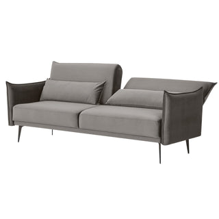 Sofa 3-Sitzer - Samt - Grau