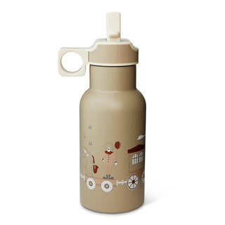 Nuuroo Edelstahl-Wasserflasche 350 ml mit Aktivitätsdeckel – Thermoflasche, kalt & heiß – Farbe Karnevalszug