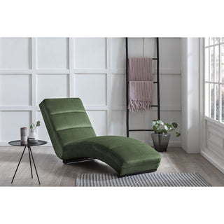 Chaiselongue waldgrün Samt