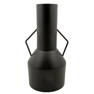 Metallvase Lyon schwarz