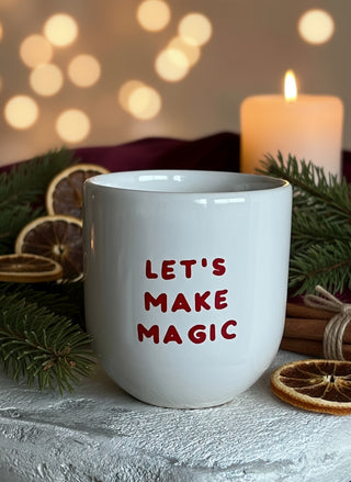 Keramik Becher “Let’s make magic” stylische Kaffeetasse