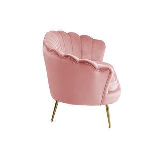 Muschelsofa aus Samt Rose