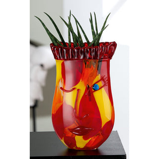 Glasart Vase „Gump“ orange rot