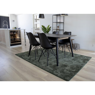2er Set Esszimmerstühle Oslo – Schwarzer PU-Leder Stuhl mit schwarzen Metallbeinen | Modern & Komfortabel