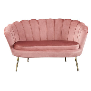 Muschelsofa aus Samt Rose