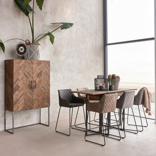 Barstuhl Counter dunkelbraun gemustert