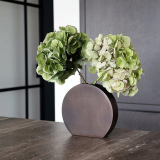 Vase Oval L bronze L20 x B5 x H20 cm