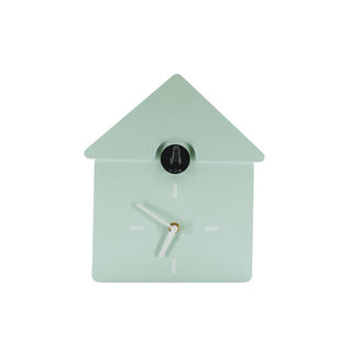 Housevitamin Wanduhr Kuckucks-Design – Hellgrün, 24x27x9 cm