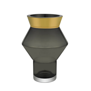classy glass vase with 24k gold edge, CUZCO