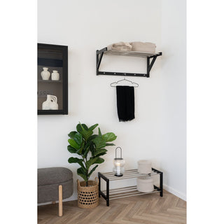 Lucena Laterne- Schwarz, Metall/Glas, 16x16x36 cm