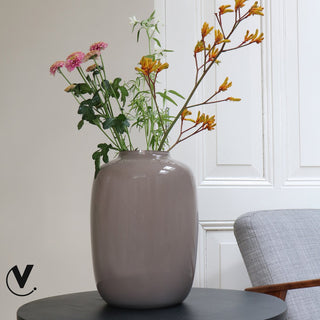 Glasvase Artic Earth – Hochwertige Design-Vase in Beige