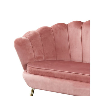 Muschelsofa aus Samt Rose