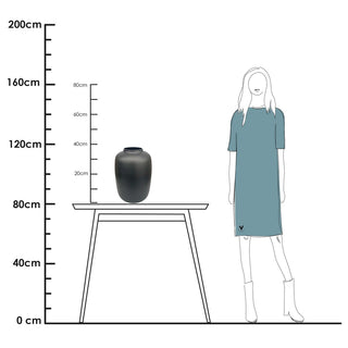 Artic Vase Black – Designvase aus Glas von Vase The World