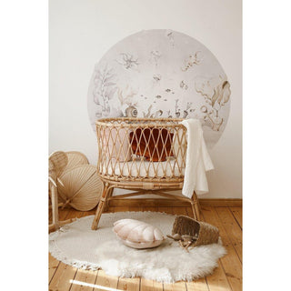 Moi Mili Muschel-Samtkissen Beige – Kuscheliges Deko-Kissen aus der Velvet Glow Kollektion