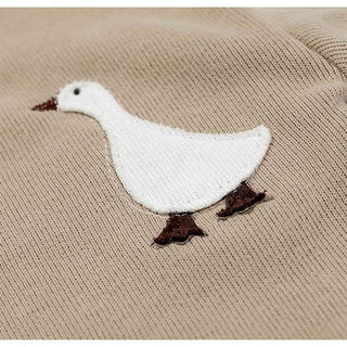 Bio Baby Set mit Langarm-Pullover und langen Hosen – Jungen & Mädchen – Organic Cotton – Motiv Gans oder Bär