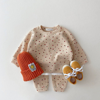 Baby Jogginganzug 2-teilig – Waffelstrick Sweater & Hose – Baumwolle – Annie&Charles