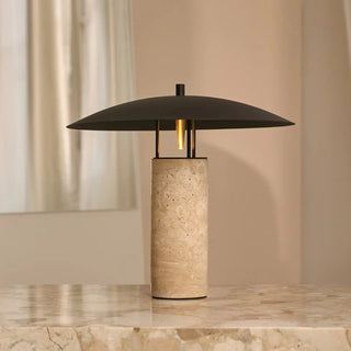 Nicolaas Travertin-Lampe – elegantes handgefertigtes Design mit Metall und Travertin