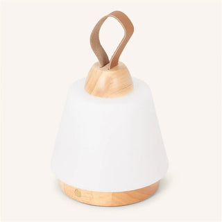 Liv Hellbraune wiederaufladbare Lampe – Lederband, dimmbar, kabellos