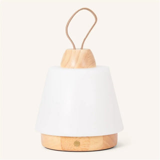 Liv Hellbraune wiederaufladbare Lampe – Lederband, dimmbar, kabellos