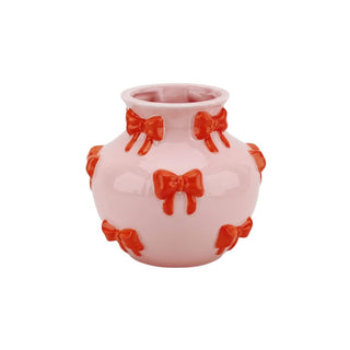 Runde Bauchvase aus Dolomit – Bunte Dekovase klein | Housevitamin 14,5x14,5x13 cm