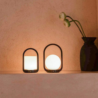 Skye Kastanienbraune kabellose Holzlampe | Wiederaufladbar und dimmbar