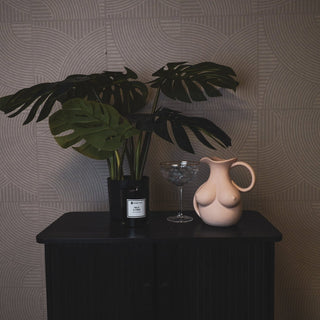 Vase - Brustkrug - Keramik - Sand - 6,5x11x18cm