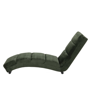 Chaiselongue waldgrün Samt