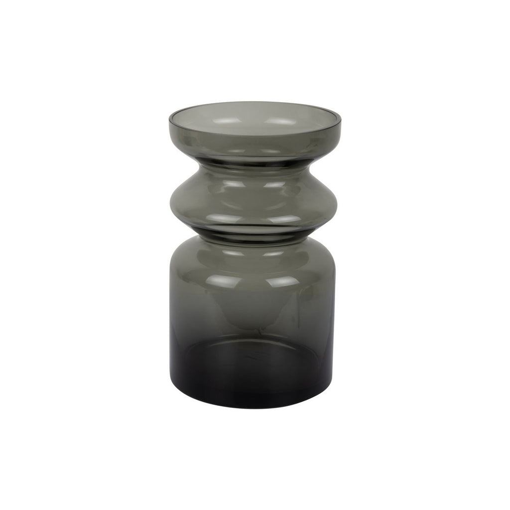 Moderne Glasvase grau – Designer Vase mit Struktur, Vase modern für Wo – MÄDCHENZIMMER