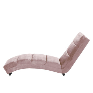 Chaiselongue rose Samt