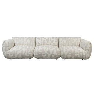 Sofa Amsterdam 4-Sitzer, weiße Glyphen