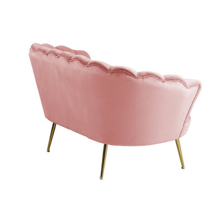 Muschelsofa aus Samt Rose